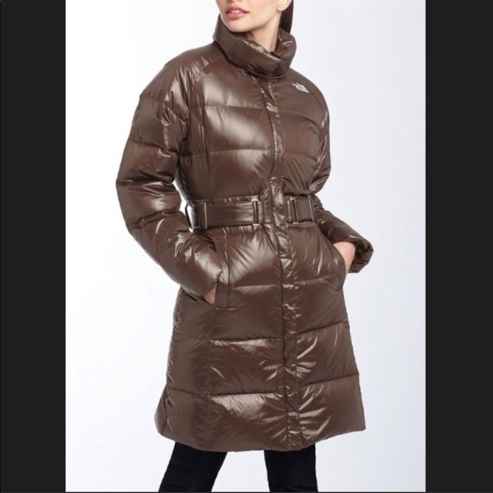 The North Face Belted down Caroline Parka Brown Small